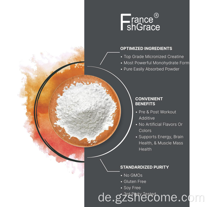 Kreatin-Monohydrat-Pulver Mikronisiertes Kreatin-Pulver